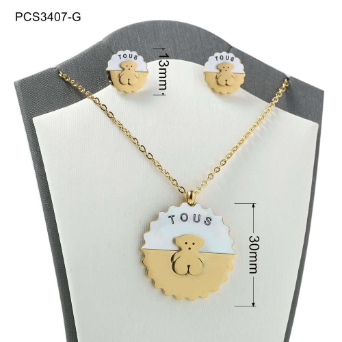 Stainless Steel Tou*s Jewelry Set LI210411-PCS3406-G