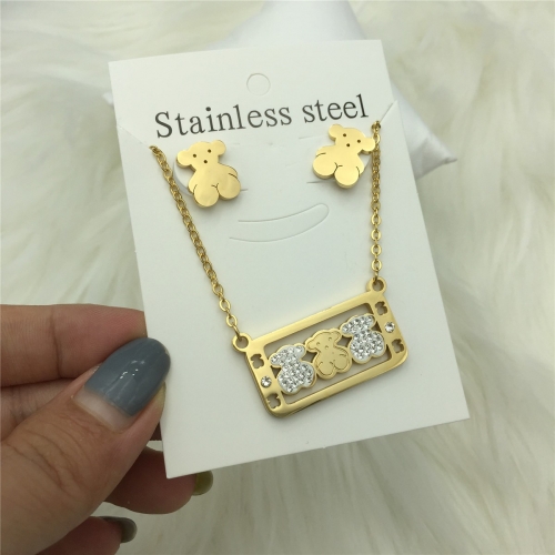 Stainless Steel Tou*s Jewelry Set LI210411-G035-G