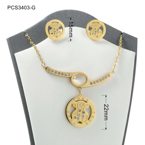 Stainless Steel Tou*s Jewelry Set LI210411-PCS3403-G