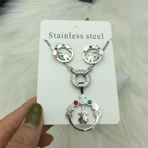 Stainless Steel Tou*s Jewelry Set LI210411-S031-S