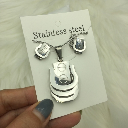 Stainless Steel Cartie*r Jewelry Set LI210411-S068