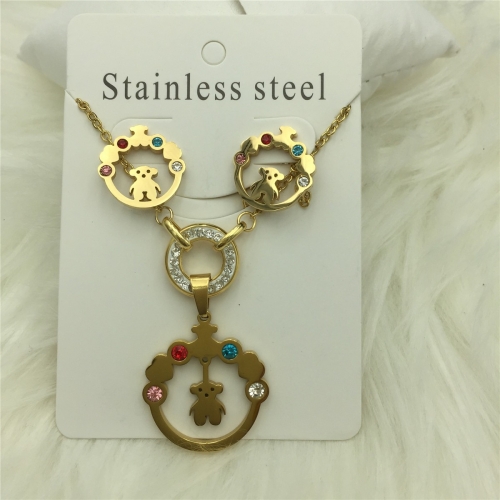 Stainless Steel Tou*s Jewelry Set LI210411-S031-G