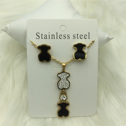 Stainless Steel Tou*s Jewelry Set LI210411-S038-G