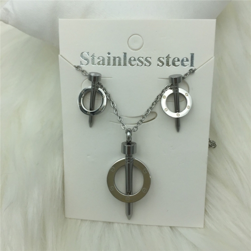 Stainless Steel Cartie*r Jewelry Set LI210411-S016-G