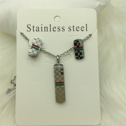 Stainless Steel Gucc*i Jewelry Set LI210411-G036-S