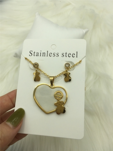 Stainless Steel Tou*s Jewelry Set LI210411-S032-G