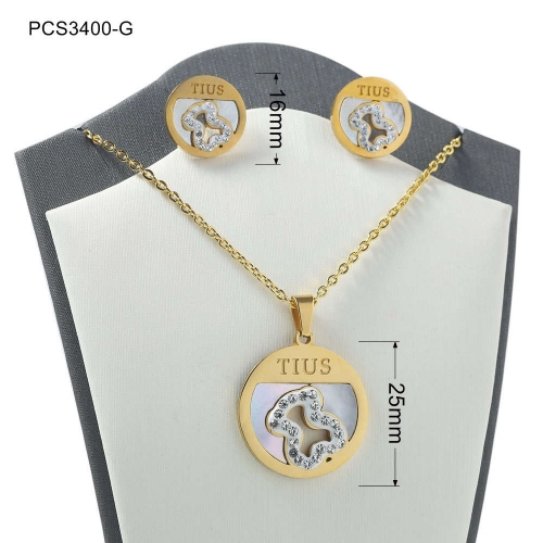 Stainless Steel Tou*s Jewelry Set LI210411-PCS3400-G