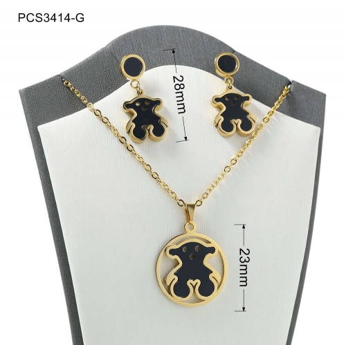 Stainless Steel Tou*s Jewelry Set LI210411-PCS3414-G