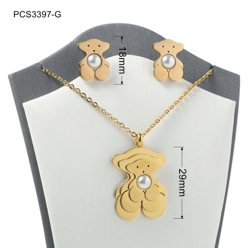 Stainless Steel Tou*s Jewelry Set LI210411-PCS3397-G