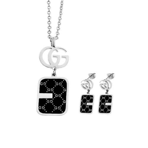 Stainless Steel Gucc*i Jewelry Set LI210411-583L-S