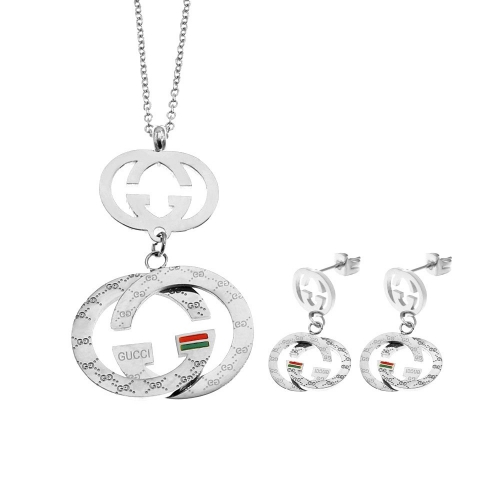 Stainless Steel Gucc*i Jewelry Set LI210411-583-S