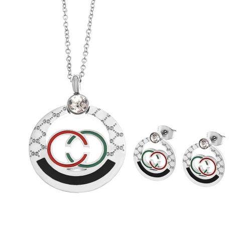 Stainless Steel Gucc*i Jewelry Set LI210411-583I-S