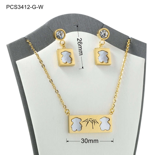 Stainless Steel Tou*s Jewelry Set LI210411-PCS3412-G