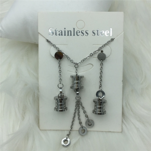 Stainless Steel Cartie*r Jewelry Set LI210411-S010-S