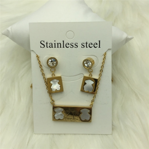 Stainless Steel Tou*s Jewelry Set LI210411-S023-S