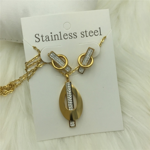 Stainless Steel Cartie*r Jewelry Set LI210411-S065