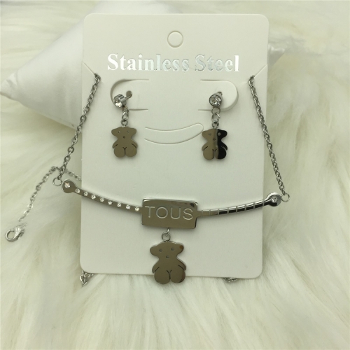 Stainless Steel Tou*s Jewelry Set LI210411-S063