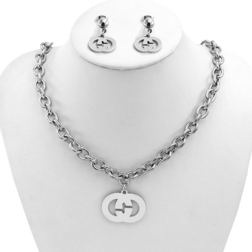 Stainless Steel Gucc*i Jewelry Set FT041100181SS