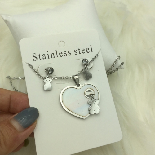 Stainless Steel Tou*s Jewelry Set LI210411-S032-S