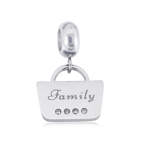 Stainless Steel Pandor*a Charm PC210414-PD0243F