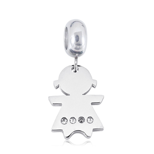 Stainless Steel Pandor*a Charm PC210414-PD0262G