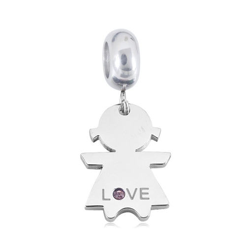 Stainless Steel Pandor*a Charm PC210414-PD0242G