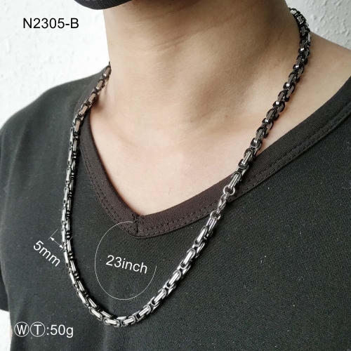 Stainless Steel Man Necklace  MC292-N2305-B