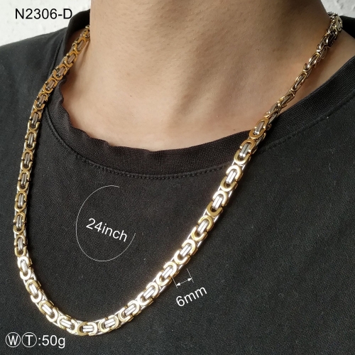 Stainless Steel Man Necklace  MC292-N2306-D