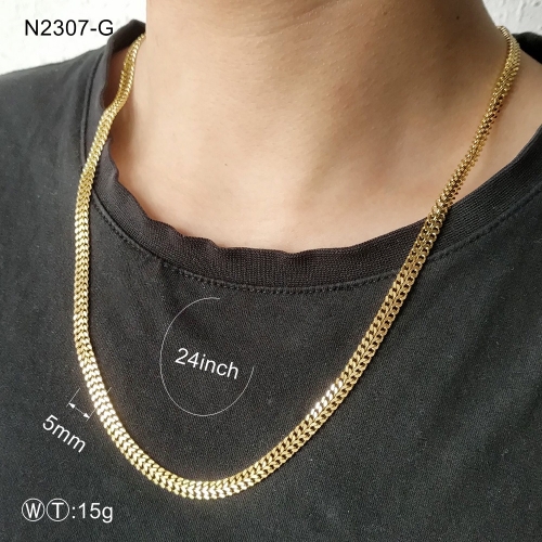 Stainless Steel Man Necklace  MC292-N2307-G