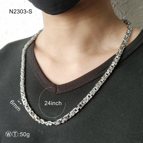 Stainless Steel Man Necklace  MC292-N2303-S