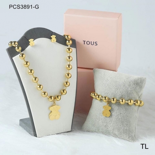 Stainless Steel Tou*s Jewelry Set S210414-PCS3891-G