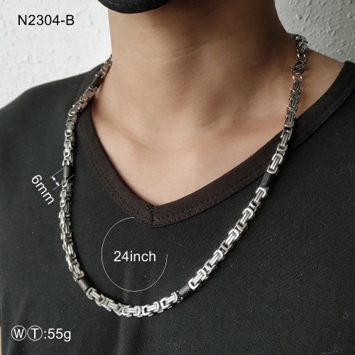 Stainless Steel Man Necklace  MC292-N2304-B