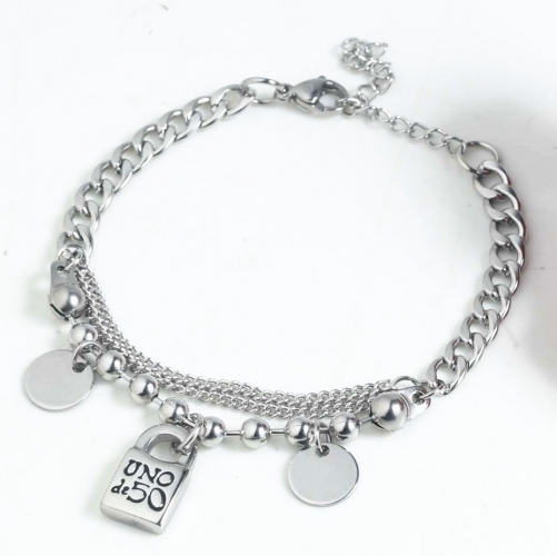 Stainless Steel Uno de 50 Bracelet CAT210411-UNB0031