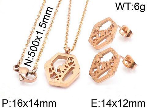 Stainless Steel Tou*s Jewelry Set TZ-007M