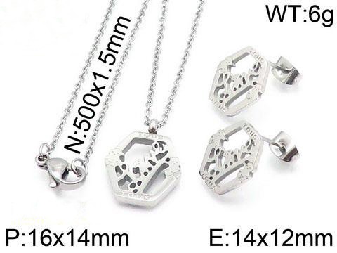 Stainless Steel Tou*s Jewelry Set TZ-007G