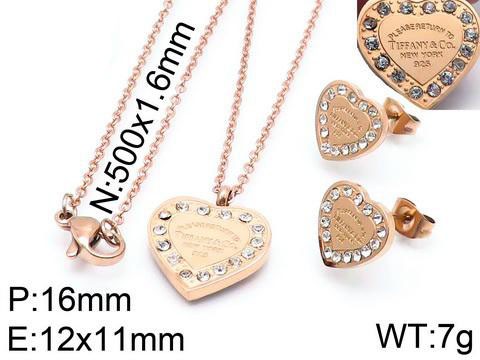 Stainless Steel Tiffan*y Jewelry Set TZ-043M