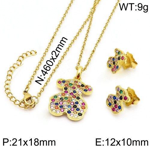 Stainless Steel Tou*s Jewelry Set TZ-125G