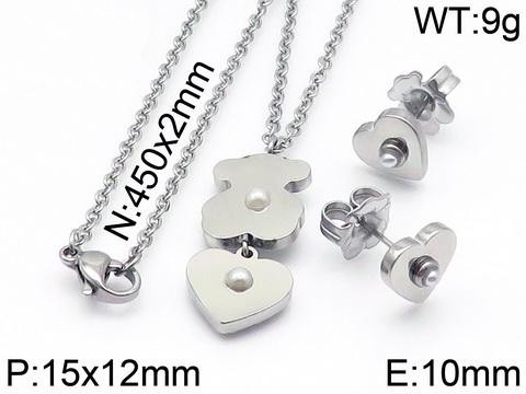 Stainless Steel Tou*s Jewelry Set TZ-063G