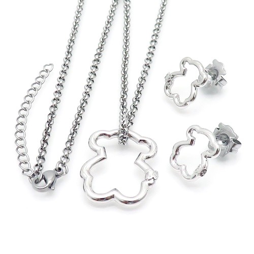 Stainless Steel Tou*s Jewelry Set TZ-136S