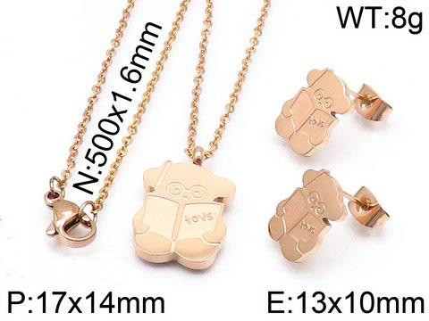 Stainless Steel Tou*s Jewelry Set TZ-015M