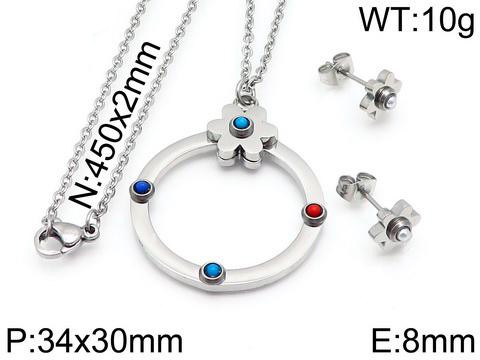 Stainless Steel Tou*s Jewelry Set TZ-089S