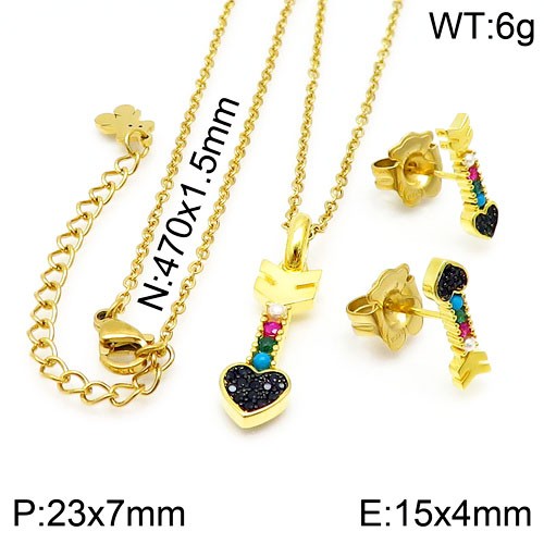 Stainless Steel Tou*s Jewelry Set TZ-134G