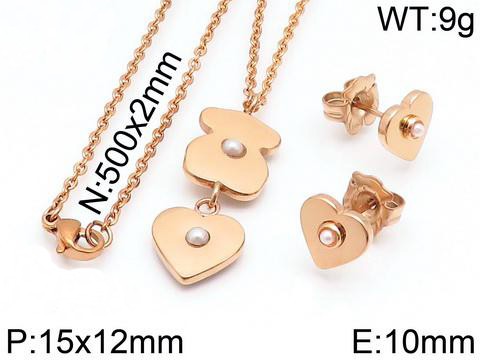 Stainless Steel Tou*s Jewelry Set TZ-063M