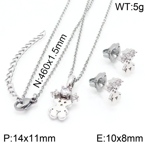 Stainless Steel Tou*s Jewelry Set TZ-129S