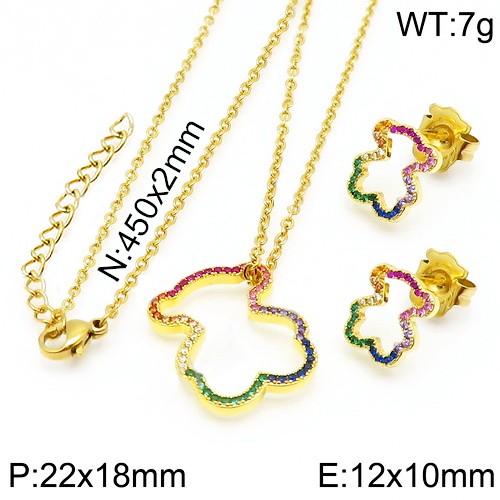 Stainless Steel Tou*s Jewelry Set TZ-128G