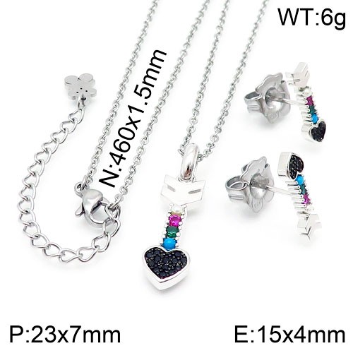 Stainless Steel Tou*s Jewelry Set TZ-134S