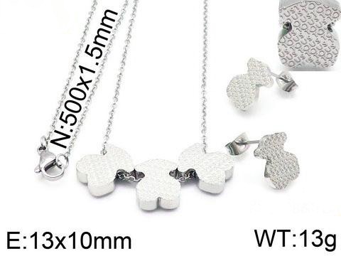 Stainless Steel Tou*s Jewelry Set TZ-005G