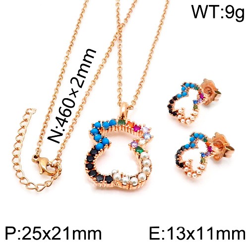 Stainless Steel Tou*s Jewelry Set TZ-117R