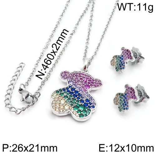 Stainless Steel Tou*s Jewelry Set TZ-119S