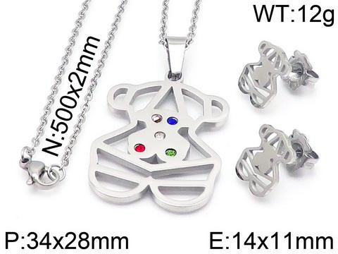 Stainless Steel Tou*s Jewelry Set TZ-075G